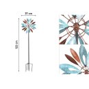 Metal Wind Spinner: Copper Flower Duett