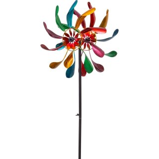 Metal Wind Spinner: Flare Motion Duett (122 x 38 cm)