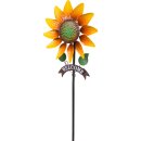 Metal Wind Spinner: Golden Sunflower (131 x 32 cm)