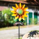 Metal Wind Spinner: Golden Sunflower (131 x 32 cm)